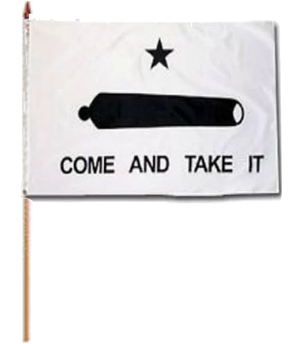 Bandera 3'x5' De Texas "Ven Y Tómalo" Con Cañón - Gonzales González | Poliéster Resistente Para Interior Y Exterior