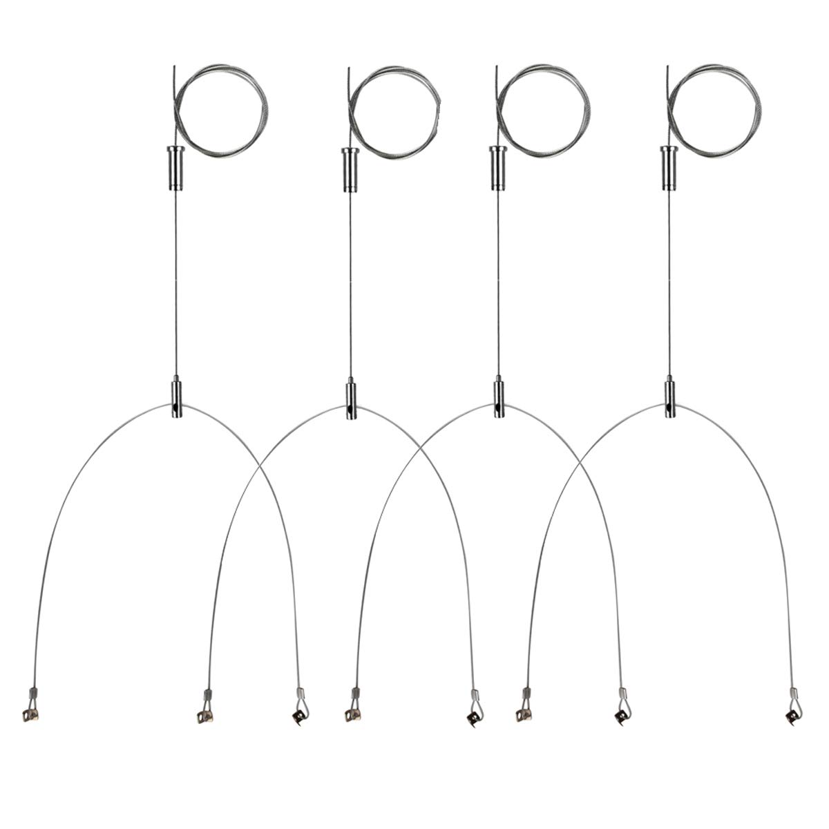 Photo 1 of OTTFF 4 Pack Light Suspension Kit, 3.2 ft Adjustable Grow Light Hanger Wire, Steel Ceiling Hanging Cable for Aquarium LED Panel, Load 11 lbs Per Wire
