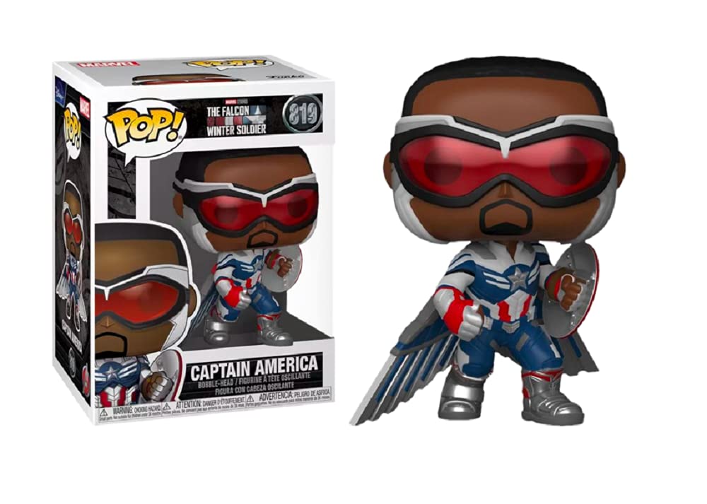 Funko Pop! Falcon and The Winter Soldier Captain America Wings Action Pose Exclusive 819