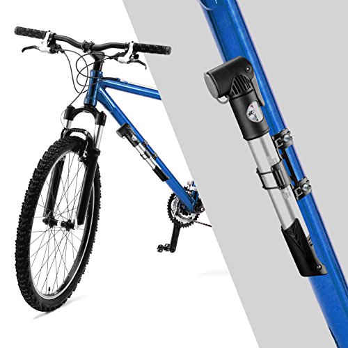 image for SAMLITE Best Handheld Mini Bike Pump with Glue-Less Puncture Repair Ki