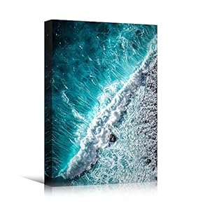 signwin Canvas Wall Art Coastal Aerial View Beach...