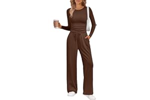 LILLUSORY 2 Piece Lounge Sets for Women Fall Outfits 2025 Two Piece Travel Sweatsuits Business Casual Fashion Clothes