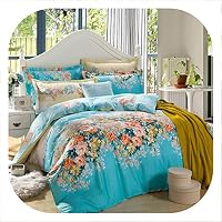 HANBINGPO British Plaid Bedding Set 100% Cotton Bed Linens Duvet Cover Sets Bed Sheet Pillowcases Twin Full Queen King Sizes,Purple,Twin