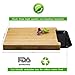 Premium Bamboo Wood Cutting Board with Melamine Tray,Organic Eco Friendly Tray for Kitchen Easy Waste Removal & Faster Food Prep Time -Best Anti-microbial Chopping Board, FDA Approved-15X10 inch