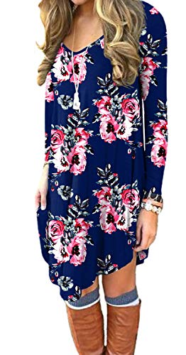 Long Sleeve Casual Loose T-Shirt Dress