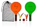 Funsparks Wind Paddle Ball Game Jazzminton for Family and Friends - 2 Paddles, 2 Birdies, 1 Ball and Carry Bag - Wind Birdie Included for Windy Days - Racquet Game for All Ages