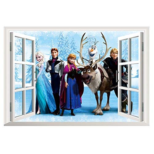 Mikolot Frozen Anime Removable Vinyl Wall Decal Stickers Art Mural Kid Room Decor