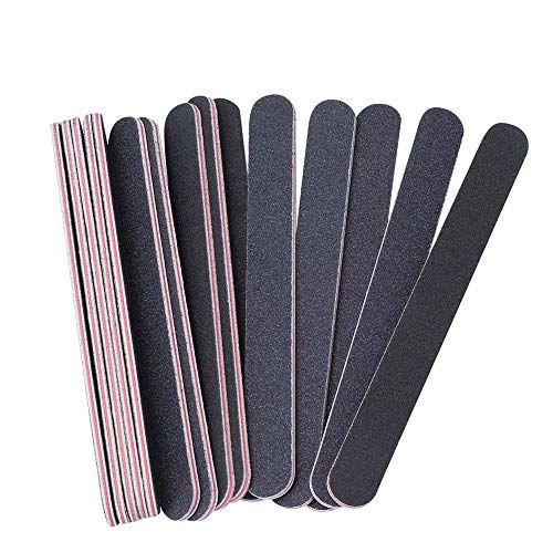 100 Packs Nail Files Nail Buffering File Professional Double Sided Nail