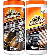 Armor All Leather Cleaner Wipes for Car Interior with UV Protection, Ceramic Leather and Extreme ...