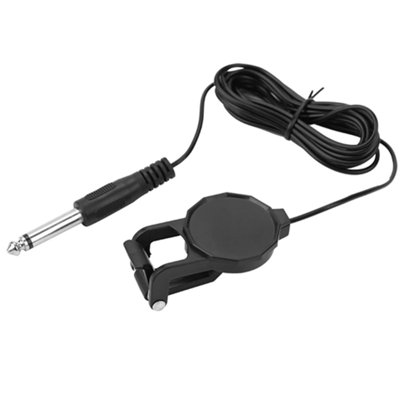 Clip On Pickup, Portable Contact Microphone Piezo Pickup Excellent Sound Quality Audio Jack Clip On Microphone Piezo Violin Acoustic Guitar Pickup