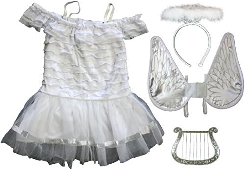 Fun World White Toddler Angel Girls Costume &amp; Harp [121921 + NE11]
