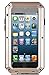 iPhone 5S Case,Gorilla Glass Luxury Aluminum Alloy Protective Metal Extreme Shockproof Military Bumper Heavy Duty Cover Shell Case Skin Protector for Apple iPhone 5/5S (Gold)