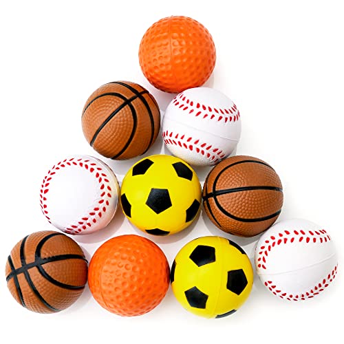 CHIWAVA 12 Pack 1.6 Inch Soft Rubber Foam Cat Toy Ball Sponge Sport