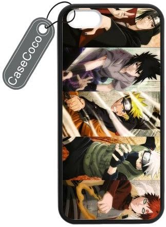 CASECOCO(TM) Favorite Japanese Anime Naruto iPhone 5 5s Case- Protective Hard Back / Black Rubber Sides Case for iPhone 5 5s