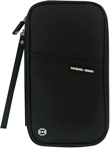 Amazon Co Jp Caro パスポートケース スキミング防止 軽量 セキュリティポーチ 日常防水 パスポートカバー 黒 シューズ バッグ