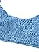 SOLY HUX Women's Two Piece Shirred Bikini Set Blue L, Blue, Size Large