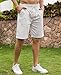 Janmid Men's Linen Casual Classic Fit Short Light Grey M