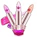 Hosaire 3 Pcs Flower Jelly Lipstick Temperature Color-Changing Lasting Lip Gloss