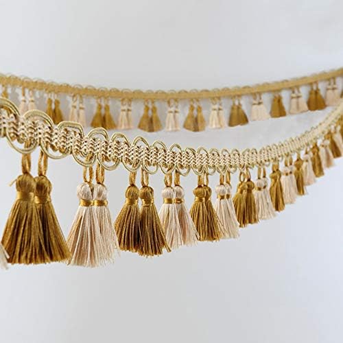 Wildgirl Upholstery Braided Macrame Fringe 1 Meter Conjoined Tassels Trim (# 25)