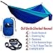 FLASH SALE! Chill Gorilla Pro Double Camping Hammock With Tree Straps. Blue. 4.7 Sq Ft Bigger Than Eno. Lightweight Weather Resistant RipStop Nylon. Perfect for Travel Hiking. Supports 661 lbs.