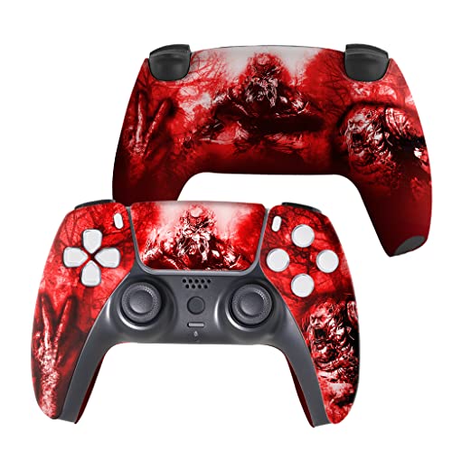 Dying Lite Custom PS-5 Controller Wireless compatible with Play-Station 5 Console by BCB Controllers | Proudly Customized in USA with Permanent HYDRO-DIP Printing (NOT JUST A SKIN)