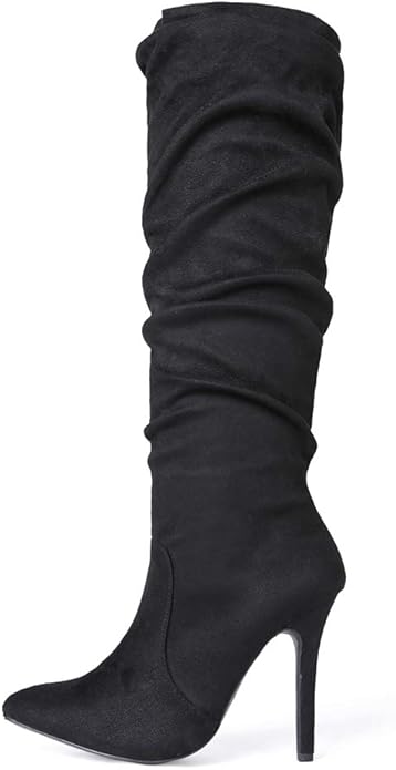 Sivellya Womens Mid Calf Stacked Fashion