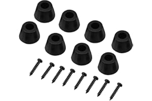 ZDETGU 4 Pairs 30x20mm Speaker Rubber Feet Anti Vibration Pads for HiFi Speaker Amplifier Car Subwoofer with Screws Black Rub