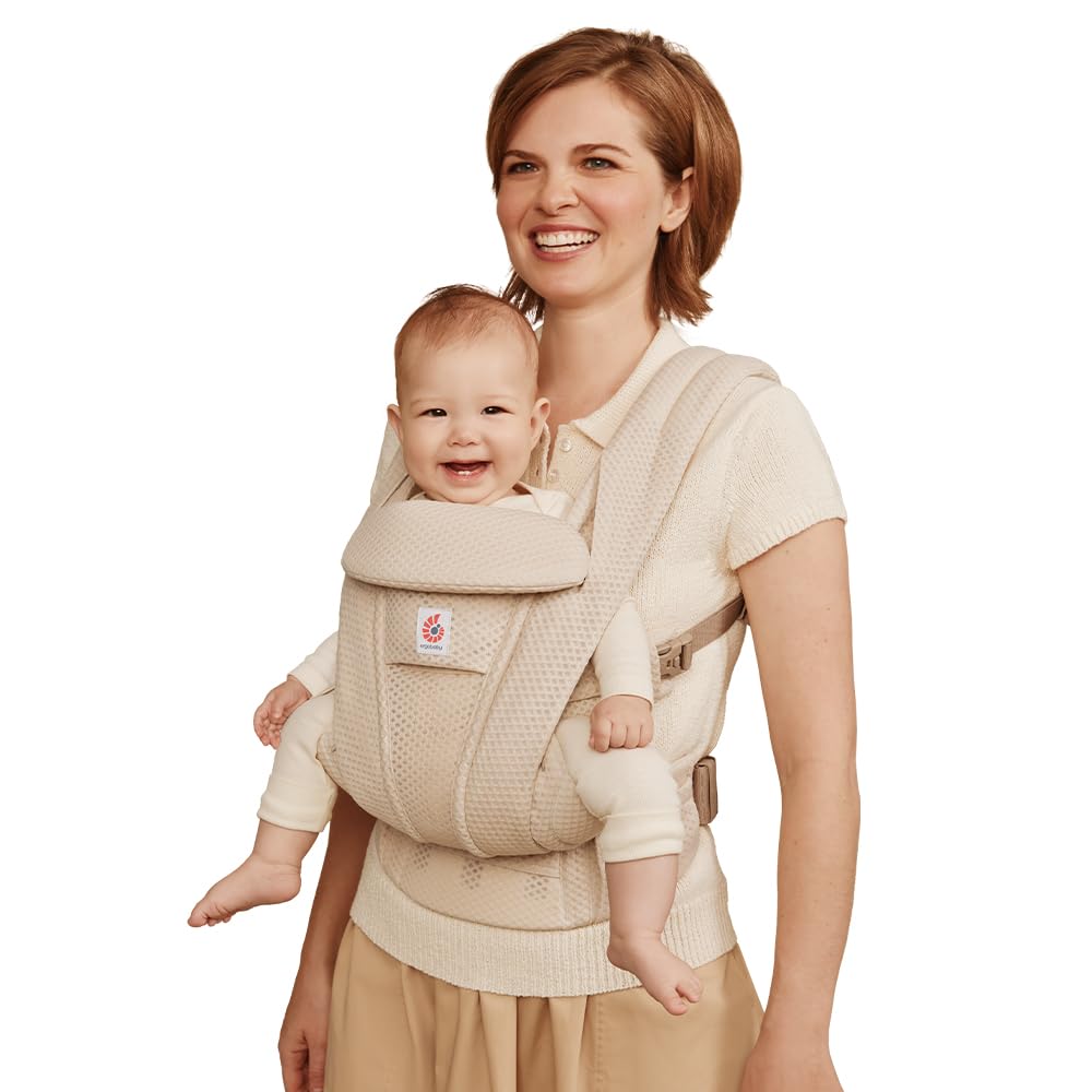 Photo 1 of Ergobaby Omni Deluxe Baby Carrier Newborn to Toddler - Breathable Baby Carriers for Summer - All-Position Carrier with Enhanced Lumbar Support & Airflow (7-45 Pounds), Mesh, Natural Beige