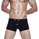 iMaySon Men's Swimming Underwear Sports Trunks Fashion Mace-up (BMack Size L)