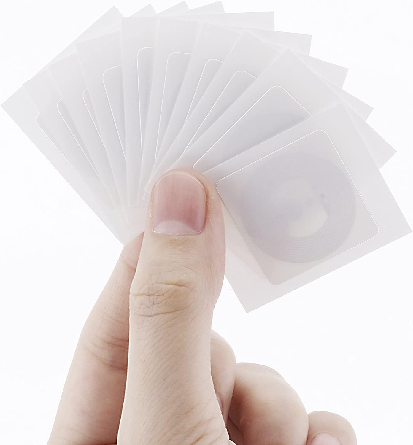 NFC Tags Sticker NXP Ntag215 Square 1x1 inch Compatible With Amiibo Tagmo 504 Bytes Memory Fully Programmable, Works with All NFC Enabled Devices By TimesKey -25pcs