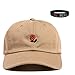 FGSS Baseball Cap Dad Hats - Unconstructed Men Women- Rose Emboidery Unisex Adjustable (Khaki)