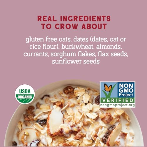 SEVEN SUNDAYS ORGANIC MUESLI CEREAL, FARMERS MARKET ALMOND DATE CURRANT, 32 OZ BAG, GLUTEN FREE, 0G ADDED SUGAR, ENJOY WARM, COOL OR AS OVERNIGHT OATS