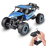 Abco Tech 1:14 RC Jeep Rock Crawler Monster Truck Remote Car Dune Racer – Nickel Cadmium Battery AA - 4 WD Electric RC – Powerful Motor with Built-in Rechargeable Battery – 50 m Control Distance