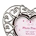 Multifit Modern Metal Antique Pewter Desktop Photo Frames Baroque Style Antiquated Frame(Heart)