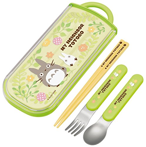Skater Studio Ghibli My Neighbor Totoro Chopsticks, Spoon and Fork Set "Plants" 39949-7-TCS1AM