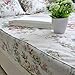 FADFAY Sheet Set King Vintage Rose 100% Cotton Hypoallergenic White and Grey Deep Pocket Fitted Sheet 4-Pieces King