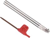 CoCud 1 Flute 0.4" Indexable End Mill 90 Deg R0.8 for APMT1135 Steel Milling view 1