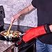 Silicone Oven Mitts Heat Resistant 500 Degrees - 2 Extra Long Silicone Oven Mitt Pot Holders - Food Safe Oven Gloves - BPA Free - Soft Inner Lining - (Red) - Frux Sili Mitts
