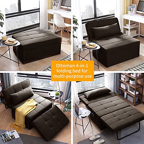 Ainfox Ottoman Sofa Bed, 4 in 1 MultiUse Folding Guest Bed Full Padded