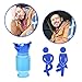 Portable Urinal for Men Women, Spill Proof Travel Emergency Urinal Bottle, Leak-Proof Collapsible Urinals, Personal Car Pee Bottle for Camping, Road Trips, Drivers, Seniors, Kids (‎Blue 02)