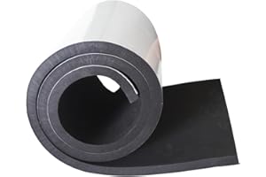 Qiveno Closed Cell Neoprene Foam Rubber Sheet with Adhesive - 60 x 16 x 1/2 Inch Multi-Function Insulation, Soundproofing, and Weatherproof Foam Padding Easy Cut DIY, Black