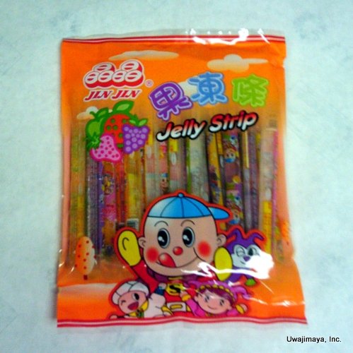 Jin Jin - Jelly Strip (Jelly Filled Straws in Assorted Flavors) - Net Wt. 14.7 Oz. - coolthings.us