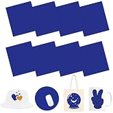 HTVSTD Blue Sky Sublimation Transfer Ink Paper 8 Sheets 12 * 10in | Solid Blue Solid,Crack/Peel Resistant,Easy to Use,Long-Lasting Vivid Color,Ideal for Shirts Tumblers &amp; DIY Crafts