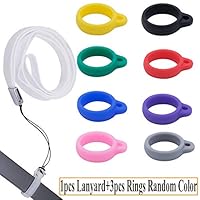 Anti-Loss Lanyard Necklace Compatible for -j-uu-ls Devices or Similar Sized System Pens Pendant Holder, Silicon Rubber Carrying Case for Daily Life, Office, Outdoor-Device Not Included(White)