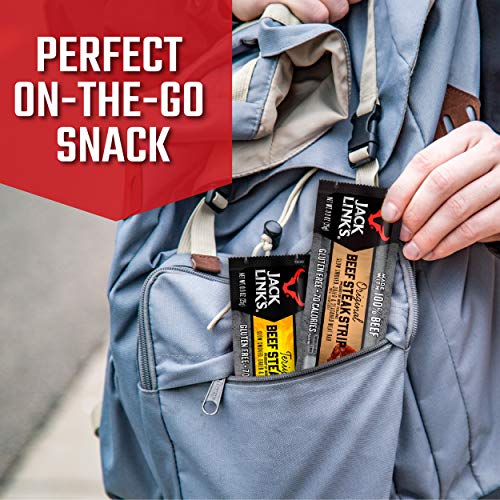 Jack Link's Beef Strips, Teriyaki, 12 Count - Great Protein Bar, Meat Bar with 8g of Protein and 70 Calories, Made with 100% Premium Beef, Gluten Free, No added MSG or Nitrates/Nitrites
