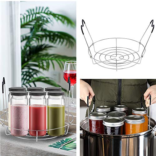 Canning Rack with Heat Resistant Silicone Handles+ 1PC Stainless Steel
