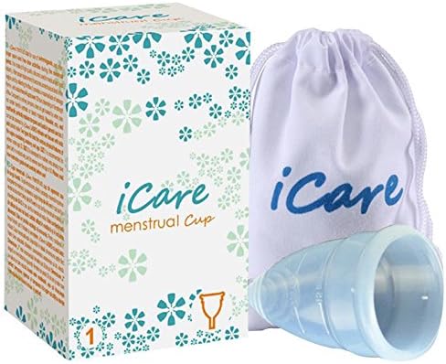 Reusable Silicone Menstrual Cup Moon cup Soft Medical Diva Cups Small Large Size (small, clear)