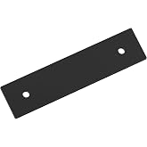 Amerock Ladera 3" Matte Black Backplate | Decorative zinc cabinet hardware backplate designed to complement knobs and pulls while protecting cabinet surfaces