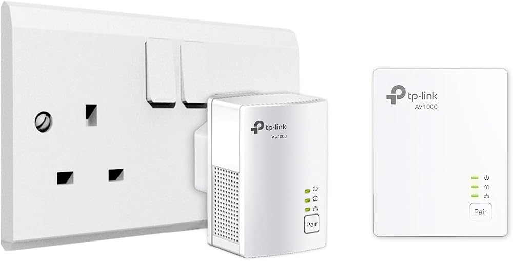 TP-Link TL-PA7017 KIT Powerline Starter Kit 1-Port Gigabit UK Plug Renewed