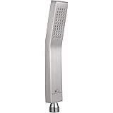 Hand Held Shower Head Brushed Nickel Solid Brass, Single Function High Pressure Handheld Showerhead Shower Wand Replacement w